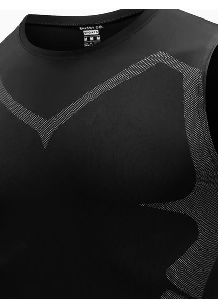 Erkek Fitness Hızlı Kuruma Nefes Alabilen Çapraz Daraltma Tipi Kolsuz Spor T-Shirt