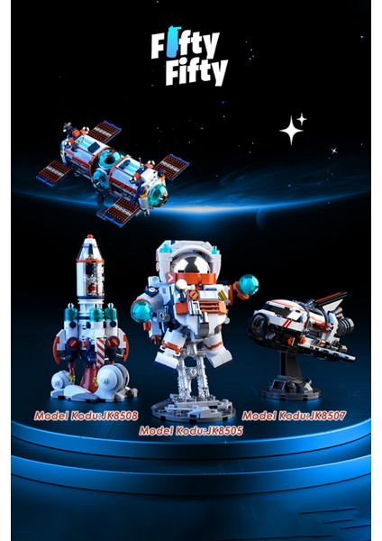 Jaki Mini Space Serisi/astronot -JK8505 (+302 Parça) Oyuncak Yapım Seti
