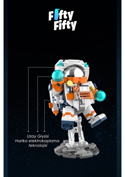 Jaki Mini Space Serisi/astronot -JK8505 (+302 Parça) Oyuncak Yapım Seti