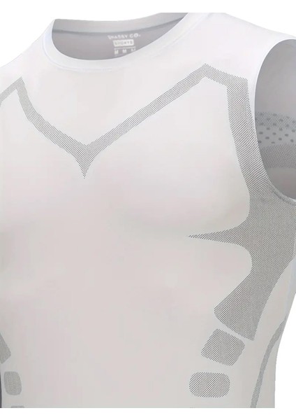 Erkek Fitness Hızlı Kuruma Nefes Alabilen Çapraz Daraltma Tipi Kolsuz Spor T-Shirt fiyatları