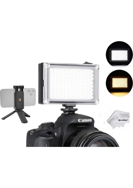 96 LED Video Light Sürekli Işık 3200-5500K 11 Watt Vlog Youtube Makyaj Vb. Fotograf ve Video Çekimleri