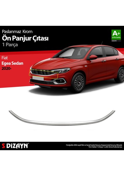 Fiat Egea Sedan Krom Ön Panjur Çıtası 2020 2021 2022 2023 2024