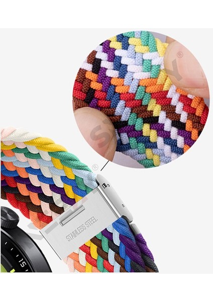 Huawei Watch Gt5 46MM Ile Uyumlu 22MM Metal Klips Solo Fiberlink Örgü Kordon indirimleri