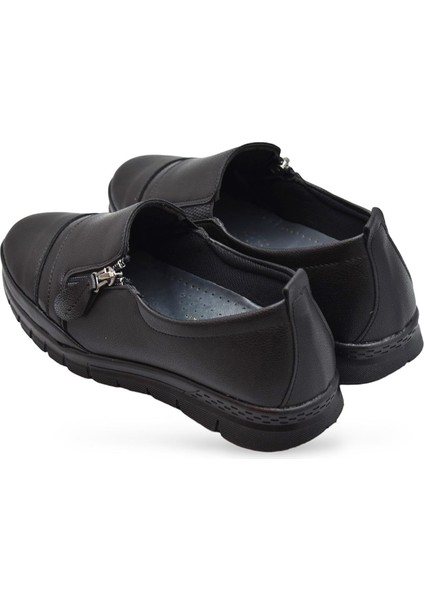 0243 Fermuarlı Rahat Ortopedik Taban Günlük Kadın Ayakkabı Babet Kadın Kışlık Ayakkabı fırsatları