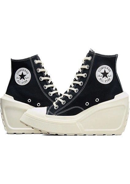 Chuck 70 De Luxe Wedge Hi Kadın Günlük Ayakkabı A06478C Siyah indirimleri