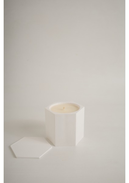 El Yapımı Beşgen Beton Kap Soya Mum fiyatları