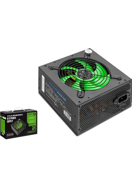 HD412 1x4+4 12V + 2x6+2 Pcı-E + 2xıde + 4xsata 12CM Fanlı 500W Atx Güç Kaynağı - Siyah