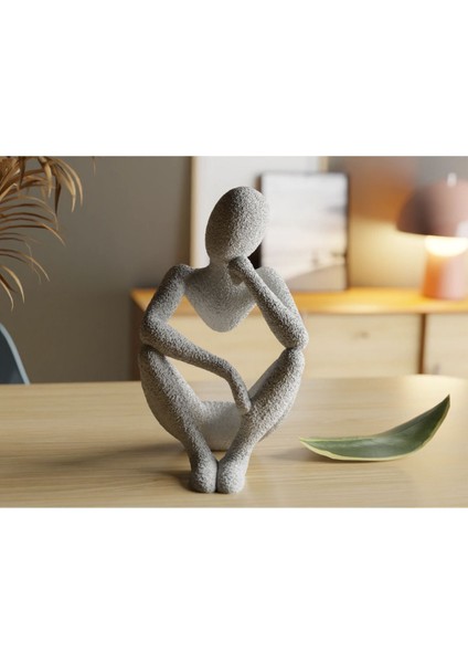 Meditasyon Modern Biblo Masa Üstü Mermer Görünümlü Beyaz Plastik