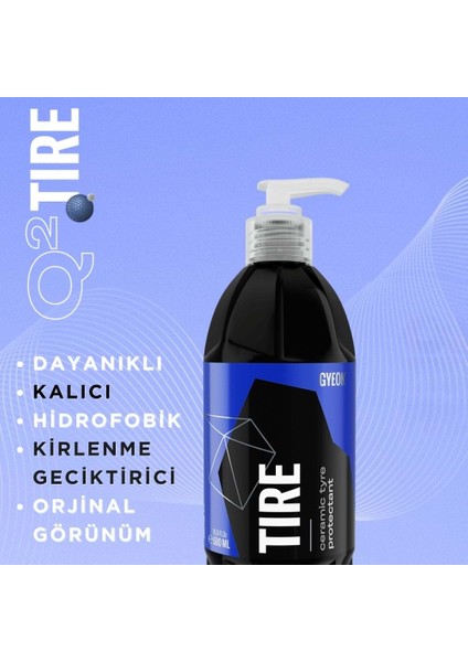 Gyeon Q² Tire Lastik Parlatıcı Ve Koruyucu Jel - 500 Ml -Seramik Bazlı Lastik Teker Cilası