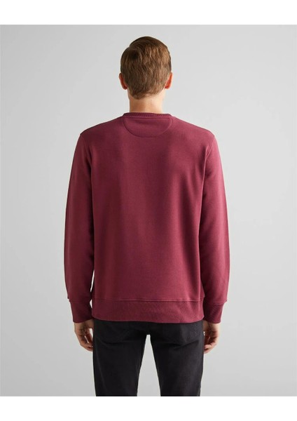 Erkek Bordo Regular Fit Sweatshirt