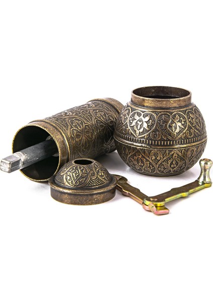 Glıos Antik Zamak El Değirmeni Öğütücü Grinder 18 cm
