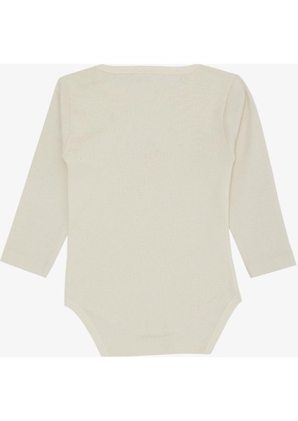 Kız Bebek Çıtçıtlı Zıbın Body Kalpli Uğur Böceği Baskılı 9 Ay-3 Yaş, Ekru