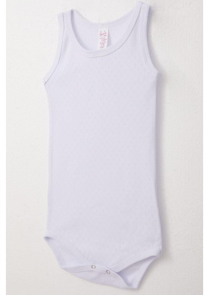 Kız Bebek Çıtçıtlı Atlet Zıbın Body Jakarlı 9 Ay-3 Yaş, Beyaz modelleri