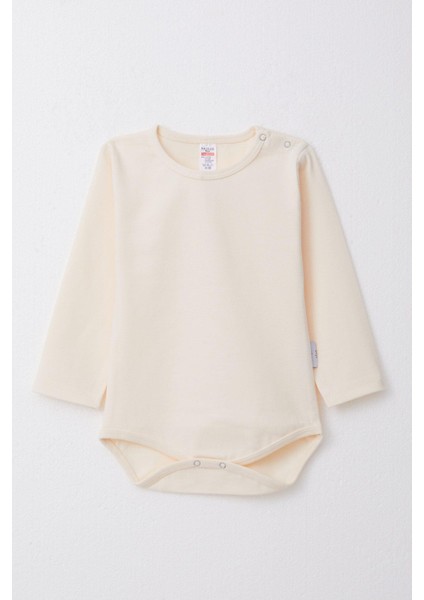 Erkek Bebek Çıtçıtlı Zıbın Body Basic 9 Ay-3 Yaş, Krem