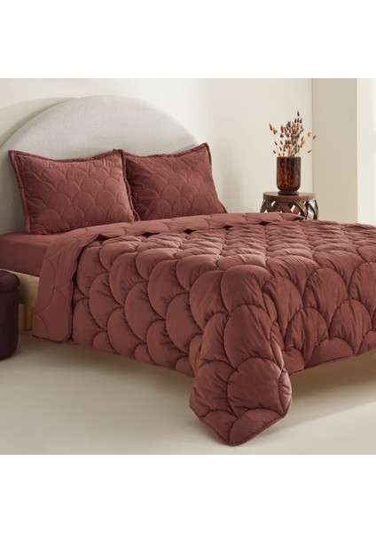 Cowrie Çift Kişilik Luxury Comfort Set Gül Kurusu