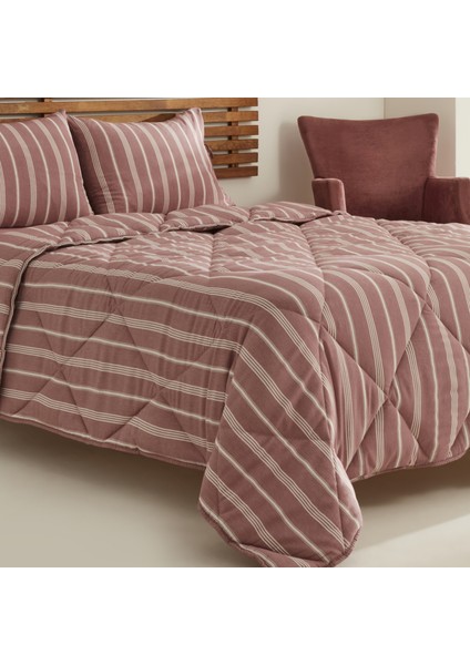 Sarah Anderson Barlet Çift Kişilik Comfort Set Çizgili Bordo modelleri