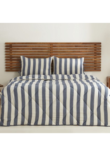 Sarah Anderson Barlet Tek Kişilik Comfort Set Çizgili Mavi