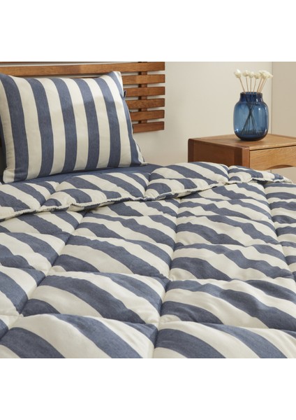 Sarah Anderson Barlet Tek Kişilik Comfort Set Çizgili Mavi fırsatları