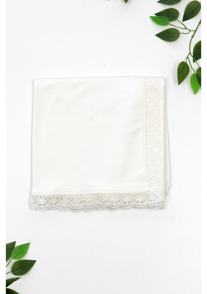 Kız Erkek Bebek Çift Katlı Natural Dantelli Lüks Penye Battaniye STL6699 fırsatları