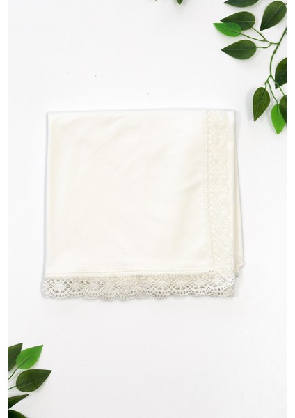 Kız Erkek Bebek Çift Katlı Natural Dantelli Lüks Penye Battaniye STL6699 indirimleri