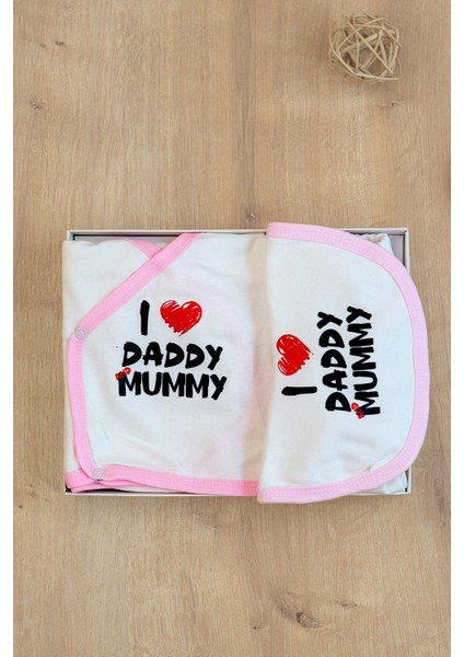 Kız Bebek Natural Pamuk Kumaş 5 Li Hastane Çıkışı Seti Stl6794