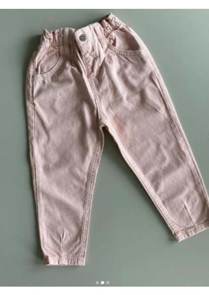 Kız Çocuk Kot Pantolon Denim Belden Lastikli