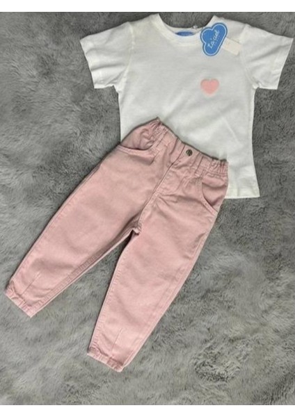 Kız Çocuk Kot Pantolon Denim Belden Lastikli modelleri