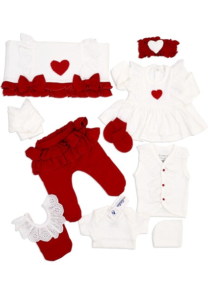 Kız Bebebek Yenidoğankalpli 10 Lu Lüks Süslü Hastane Çıkışı STL6729