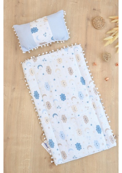 Erkek Bebek Müslin Pike Tabanlı Yastıklı Alt Açma Seti STL6776