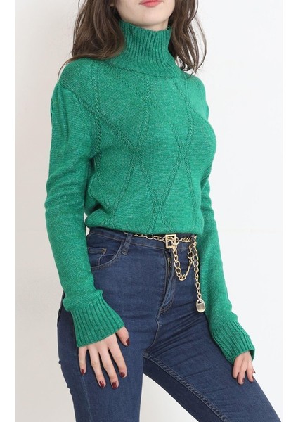 Boğazlı Kazak Yeşil modelleri