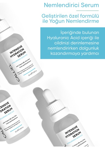 Yoğun nemlendirici, Onarıcı aydınlatıcı Hyaluronic acid, Glutathione Etkili Serum 30 ML