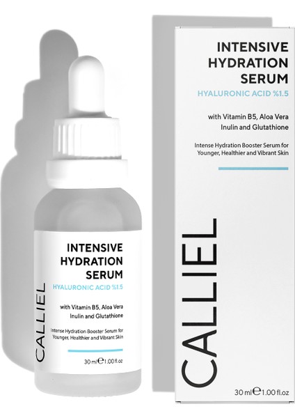 Yoğun nemlendirici, Onarıcı aydınlatıcı Hyaluronic acid, Glutathione Etkili Serum 30 ML