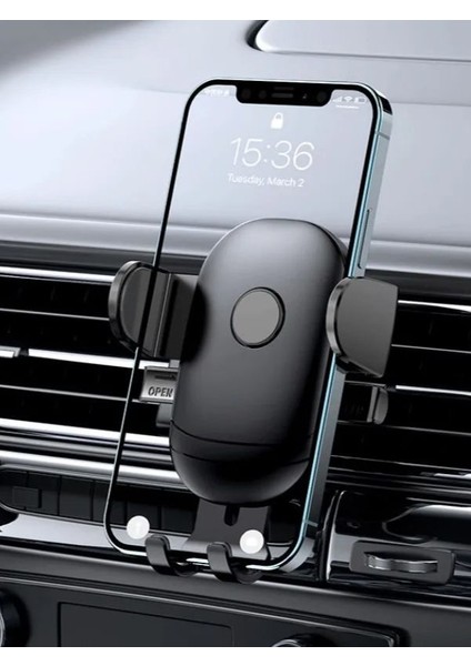 Araç Içi Telefon Tutucu Vantuzlu Yada Izgara Klipsli Kullanılabilien 2+1 Araç Içi Telefon Tutucu