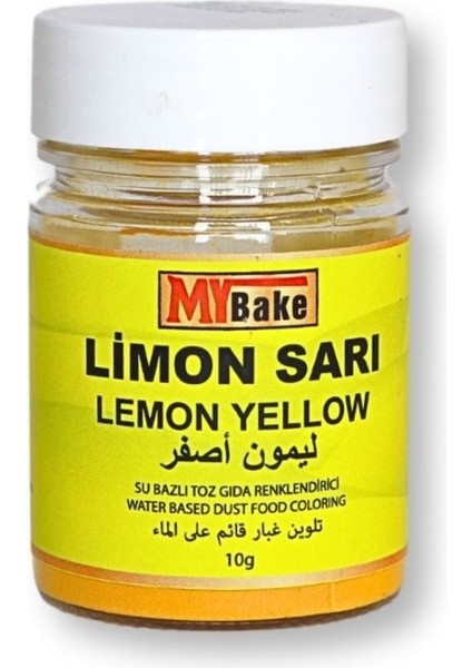 Su Bazlı Toz Gıda Boyası Limon Sarı 10 gr