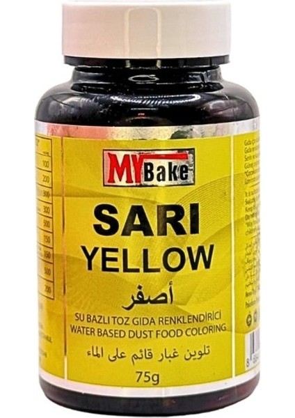 Su Bazlı Toz Gıda Boyası Sarı 75 gr fiyatları