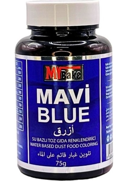 Su Bazlı Toz Gıda Boyası Mavi 75 gr fiyatları