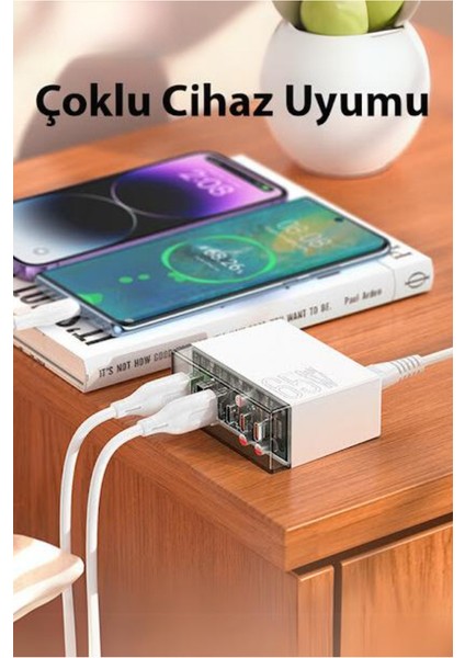N336 Fuerza Pd 65W 3 Adet Type-C 3 Adet USB Şarj Aleti fiyatları