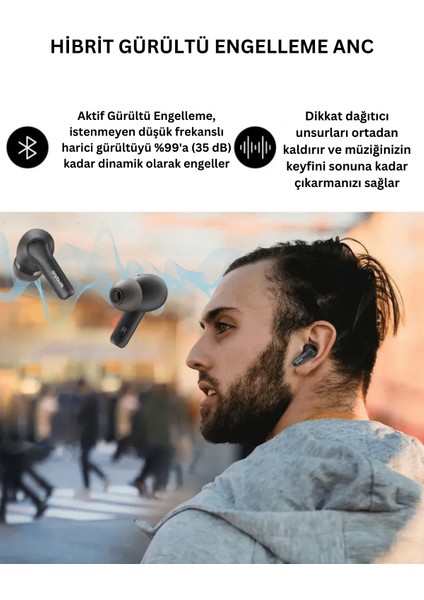 Anybuds Pro Aktif Gürültü Engelleyici Özellikli Bluetooth 5.3 Kablosuz Tws Kulaklık modelleri