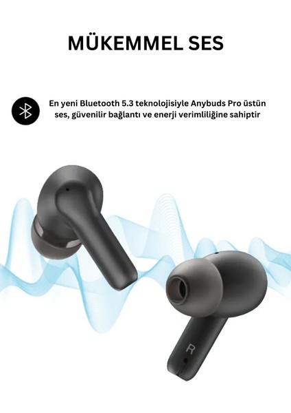 Anybuds Pro Aktif Gürültü Engelleyici Özellikli Bluetooth 5.3 Kablosuz Tws Kulaklık indirimleri
