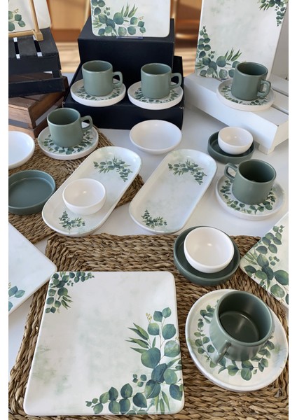 Okaliptus 29 Parça 6 Kişilik Kahvaltı Takımı modelleri