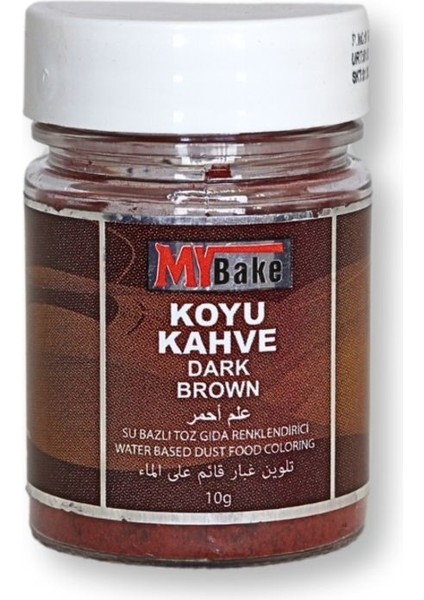 Su Bazlı Toz Gıda Boyası Koyu Kahve 10 gr