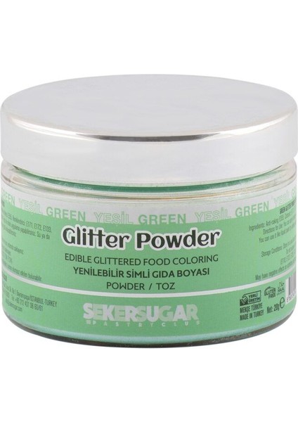 Enilebilir Simli Toz Boya 20 gr Yeşil