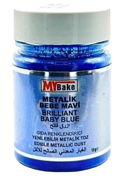 Yenilebilir Metalik Toz Boya Metalik Bebe Mavi 10 gr