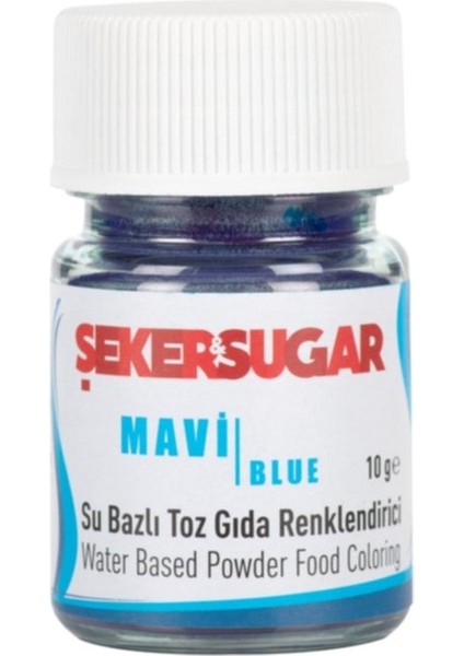 Yenilebilir Su Bazlı Toz Boya Mavi 10 gr