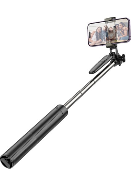 K19 157 cm Broadcast Holder Uzaktan Kumandalı Tripod ve Selfie Çubuğu