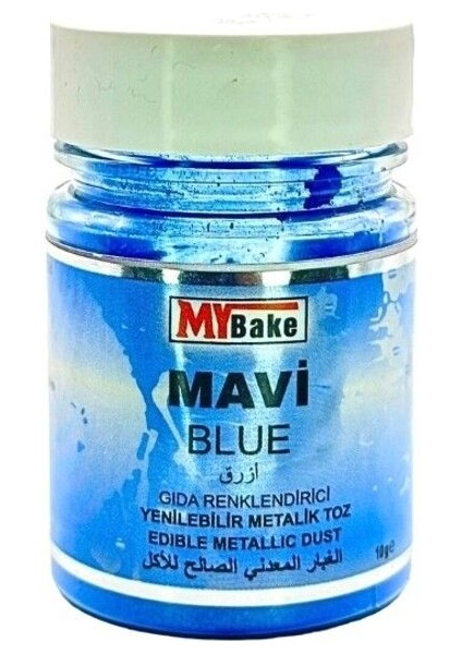 Yenilebilir Metalik Toz Boya Mavi 10 gr fiyatları