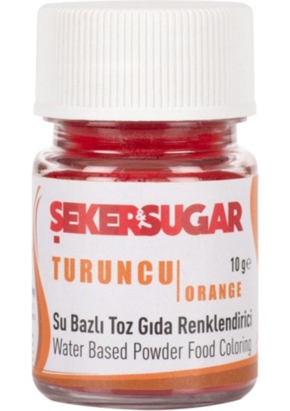 Yenilebilir Su Bazlı Toz Boya Turuncu 10 gr