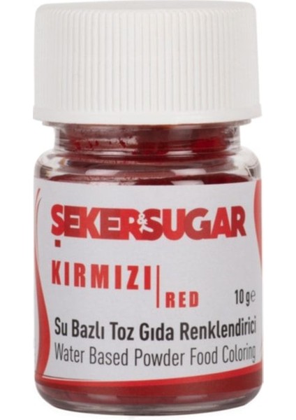 Yenilebilir Su Bazlı Toz Boya Kırmızı 10 gr