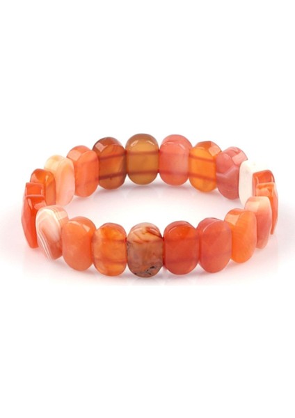 Karnelyon Akik Bileklik Kare
