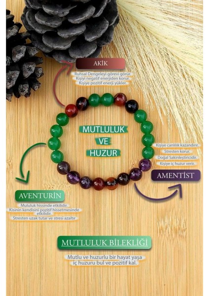 Mutluluk ve Huzur Mucizevi Doğaltaş Bileklik Modelleri